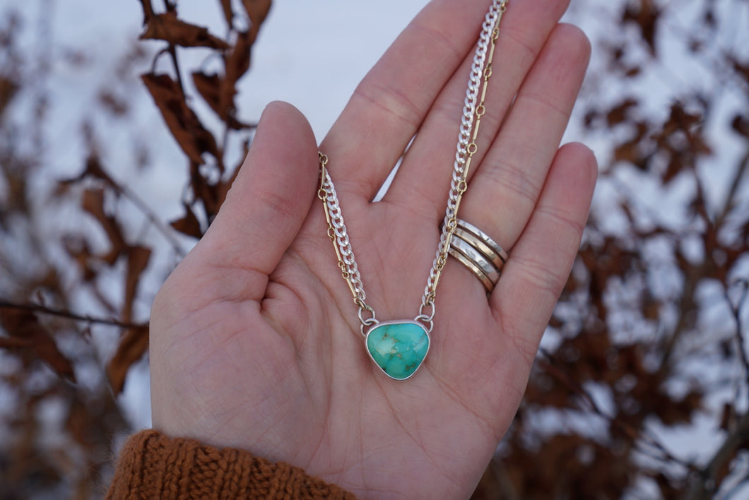 Two Tone Choker- Emerald Valley Turquoise
