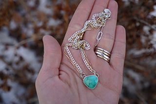 Two Tone Choker- Emerald Valley Turquoise