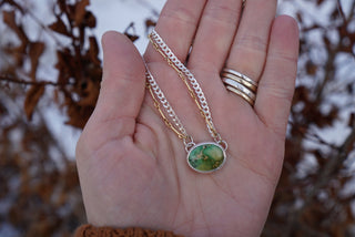 Two Tone Choker- Verde Valley Turquoise
