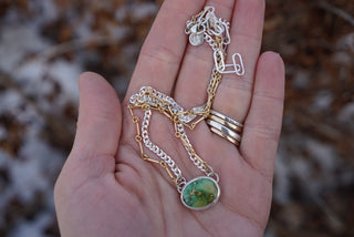Two Tone Choker- Verde Valley Turquoise