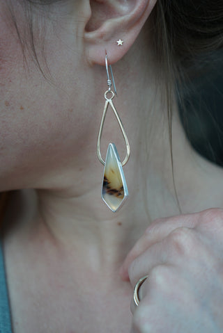 Rain Earrings- Montana Agate