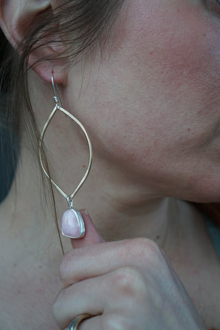 Venus Earrings- Pink Opal