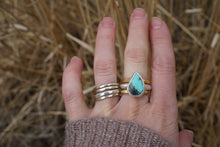 Load image into Gallery viewer, Companions Ring Set- Turquoise Size 8.5
