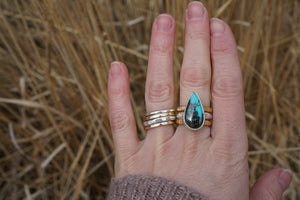 Companions Ring Set- Turquoise Size 5
