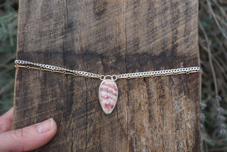 Two Tone Choker- Rhodochrosite