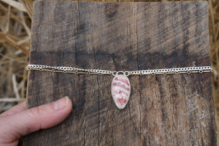 Two Tone Choker- Rhodochrosite