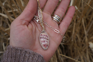 Two Tone Choker- Rhodochrosite