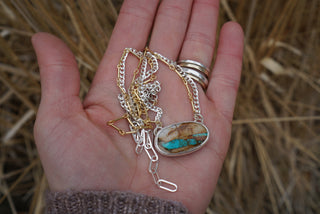 Two Tone Choker- Royston Ribbon Turquoise