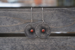 Guiding Star Earrings- Red Jasper