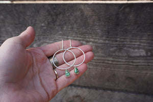 Plain Jane Hoops- Green Turquoise