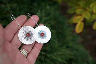 Guiding Star Earrings- Red Jasper