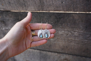 Full Moon Earrings- Lavender Turquoise