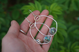 River Bottom Hoops- Carlin Turquoise