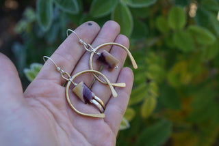 Luck Earrings- Brass & Jasper