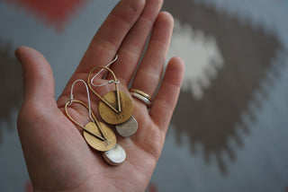 First Light Brass Earrings