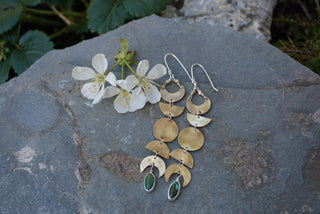 La Luna Earrings- Brass
