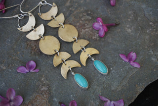 La Luna Earrings- Brass