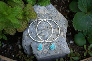 Plain Jane Hoops- Blue Turquoise