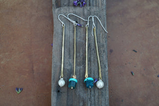Sticks Earrings- Freshwater Pearl
