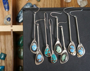 The Bar Earrings- Turquoise
