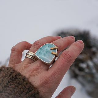 Talon Ring- Larimar-Size 7.25