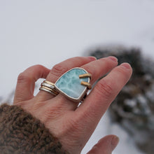 Load image into Gallery viewer, Talon Ring- Larimar-Size 7.25
