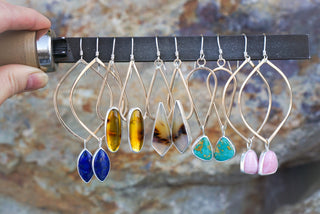 Venus Earrings- Pink Opal