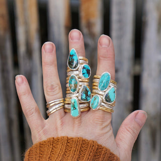 Companions Ring Set- Turquoise Size 5